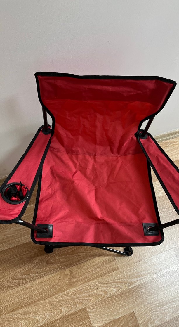 Kırmızı Katlanabilir kamp Sandalyesi - Görsel 2