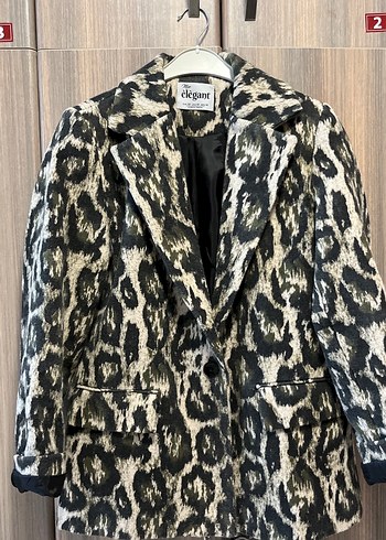 Parlak Yılan Desenli Kadın Midi Kaban - Görsel 2