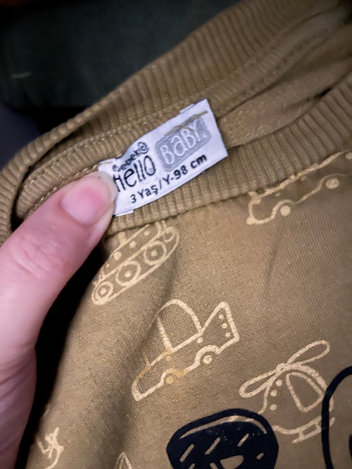 Erkek Çocuk Kahverengi Uzun Kollu Sweatshirt - Görsel 2