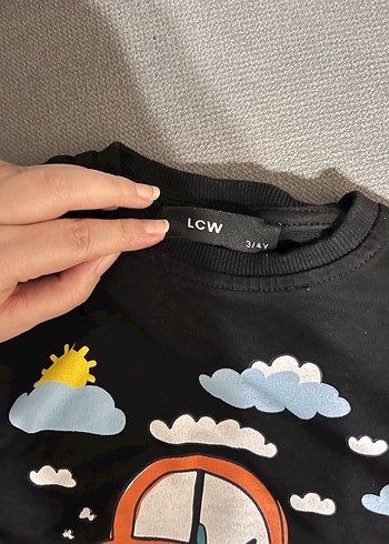 Erkek Çocuk Siyah Baskılı Sweatshirt - Görsel 2