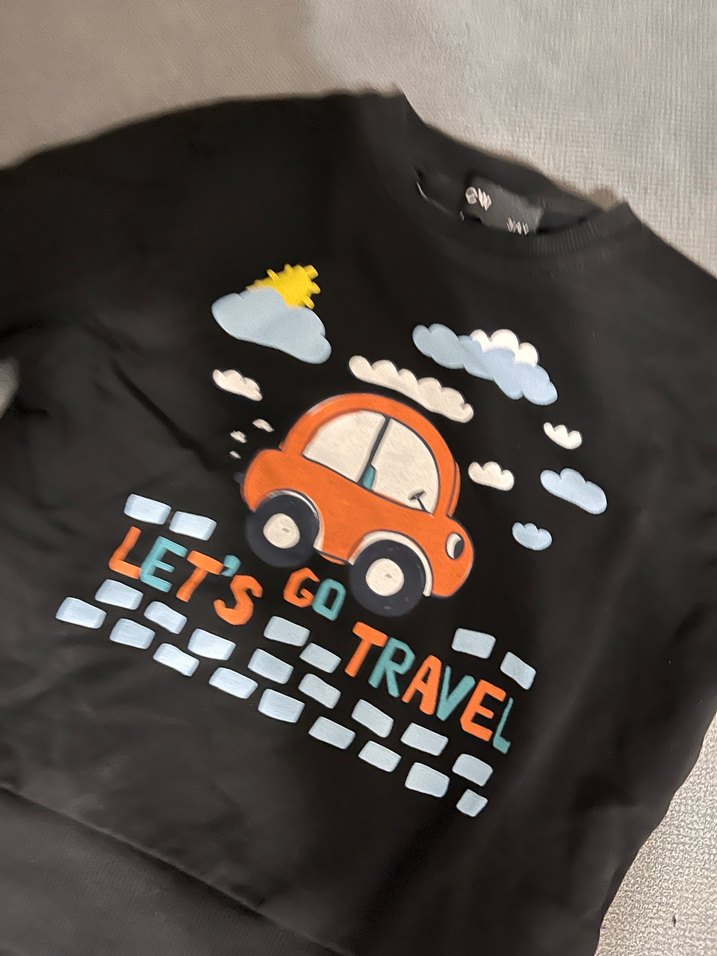 Erkek Çocuk Siyah Baskılı Sweatshirt - Görsel 3