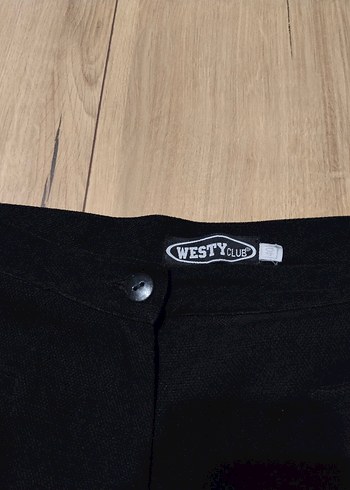 İspanyol Paça Siyah Kumaş pantolon - Görsel 3