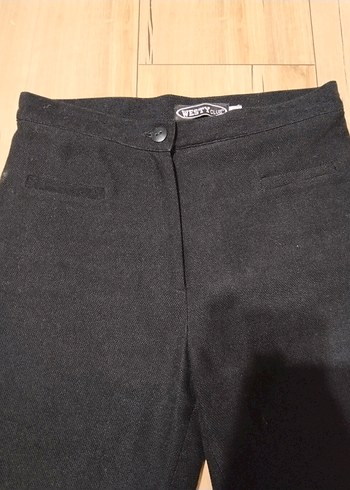 İspanyol Paça Siyah Kumaş pantolon - Görsel 4