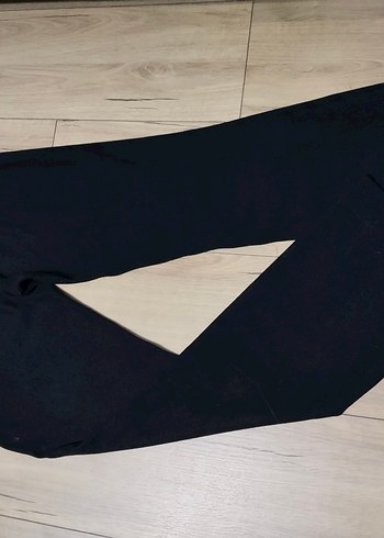 İspanyol Paça Siyah Kumaş pantolon - Görsel 2