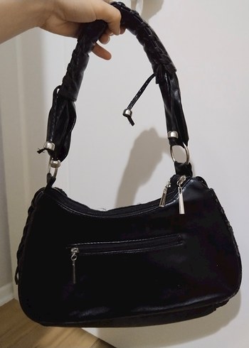 Siyah Deri Çanta - Görsel 4