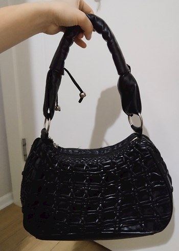 Siyah Deri Çanta - Görsel 3