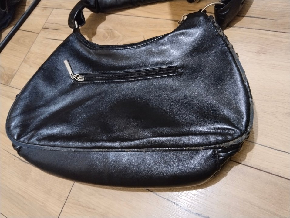 Siyah Deri Çanta - Görsel 5