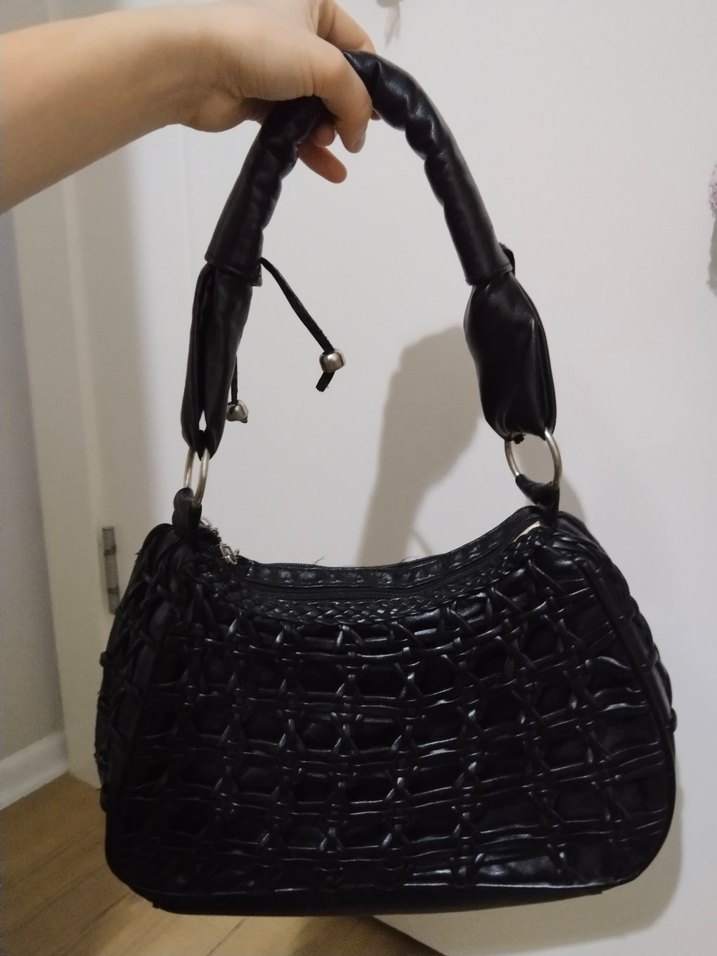 Siyah Deri Çanta - Görsel 3