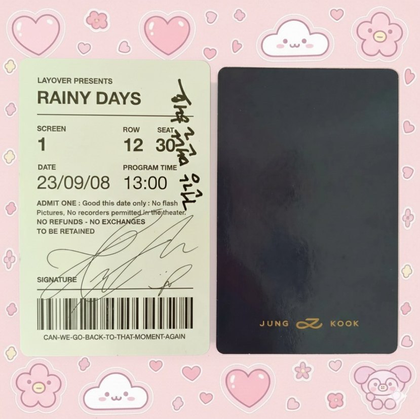 BTS Taehyung & Jungkook Orijinal Photocard - Görsel 2