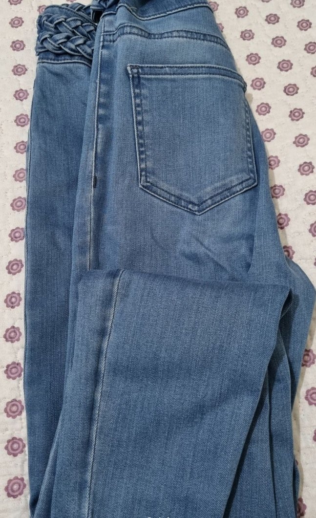 Kadın Mavi Kemerli kot - Görsel 3