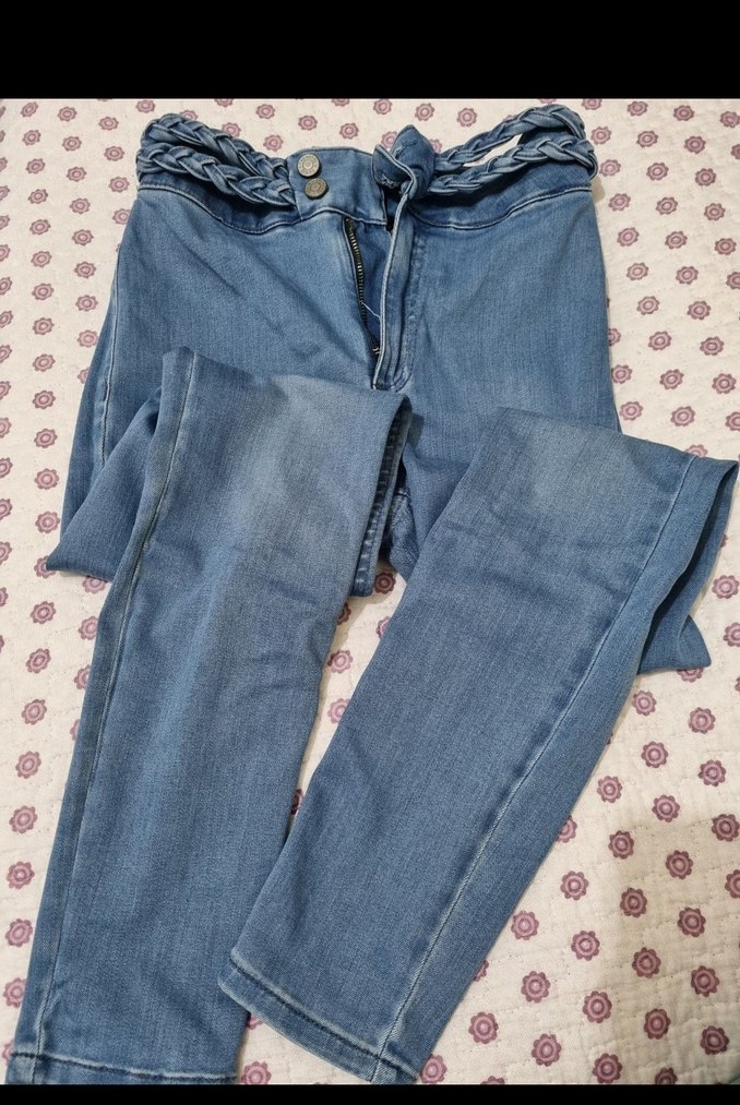 Kadın Mavi Kemerli kot - Görsel 4