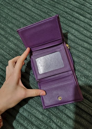 Koyu Mor Kadın  Fermuarlı Cüzdan - Görsel 2