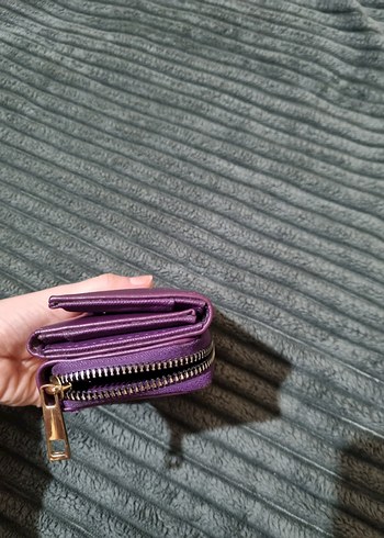 Koyu Mor Kadın  Fermuarlı Cüzdan - Görsel 6
