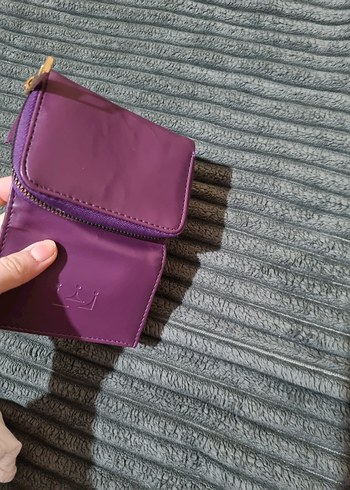 Koyu Mor Kadın  Fermuarlı Cüzdan - Görsel 4