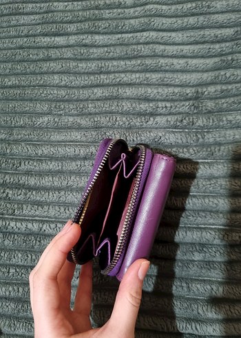 Koyu Mor Kadın  Fermuarlı Cüzdan - Görsel 5