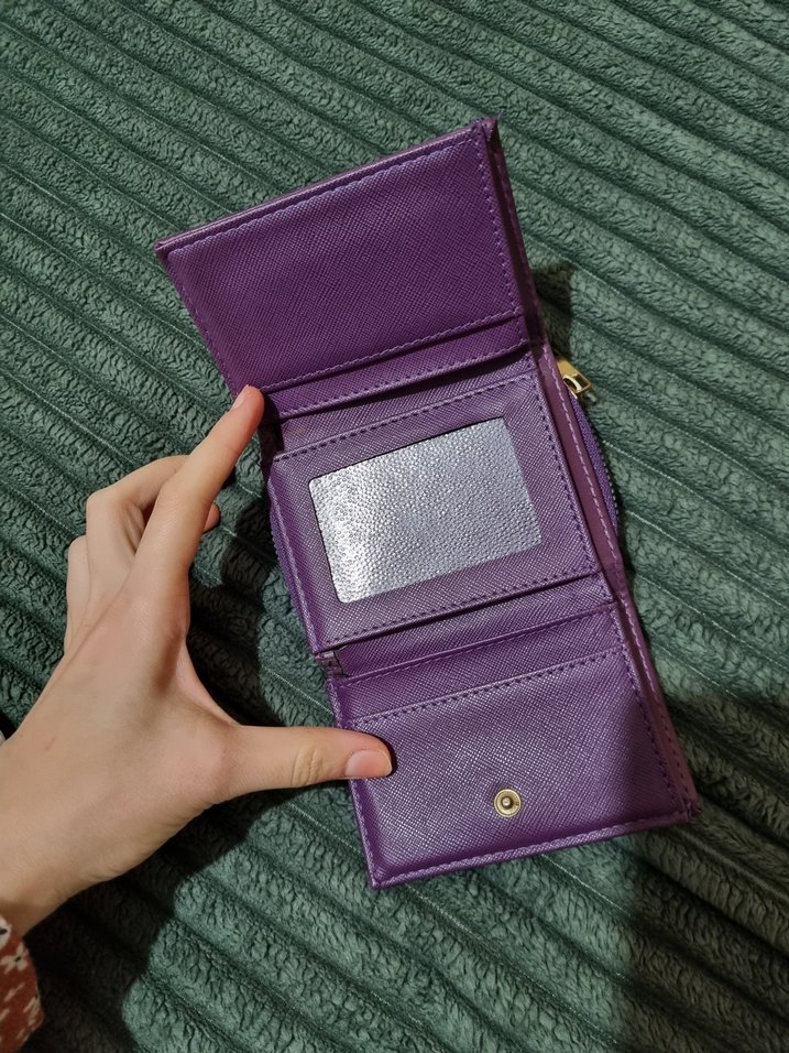 Koyu Mor Kadın  Fermuarlı Cüzdan - Görsel 2