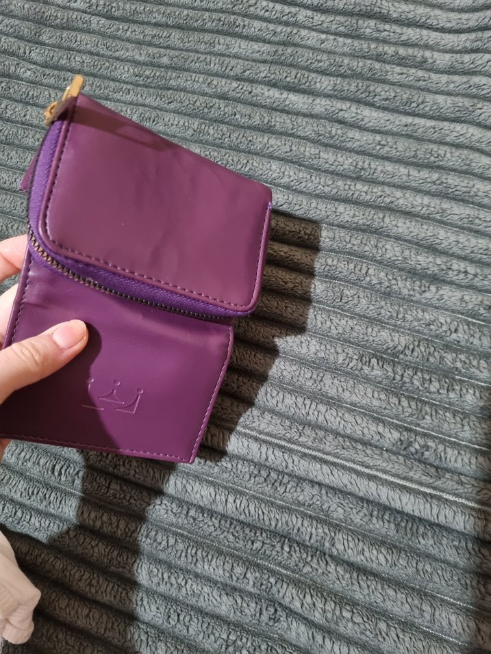 Koyu Mor Kadın  Fermuarlı Cüzdan - Görsel 4
