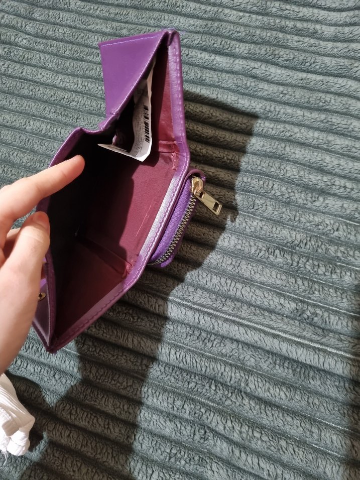 Koyu Mor Kadın  Fermuarlı Cüzdan - Görsel 3