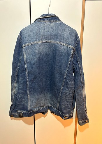 Düğmeli Lacivert Salaş Denim Ceket - Görsel 3