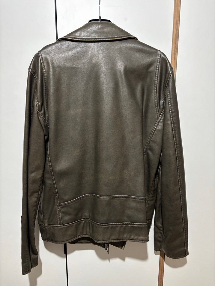 Erkek Kahverengi Deri Ceket - Görsel 3