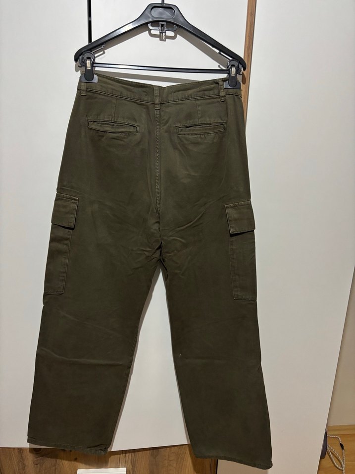 Koyu yeşil Kamuflaj Kemerli  Pantolon - Görsel 4