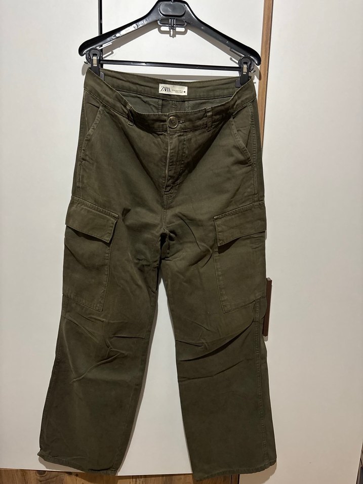 Koyu yeşil Kamuflaj Kemerli  Pantolon - Görsel 2