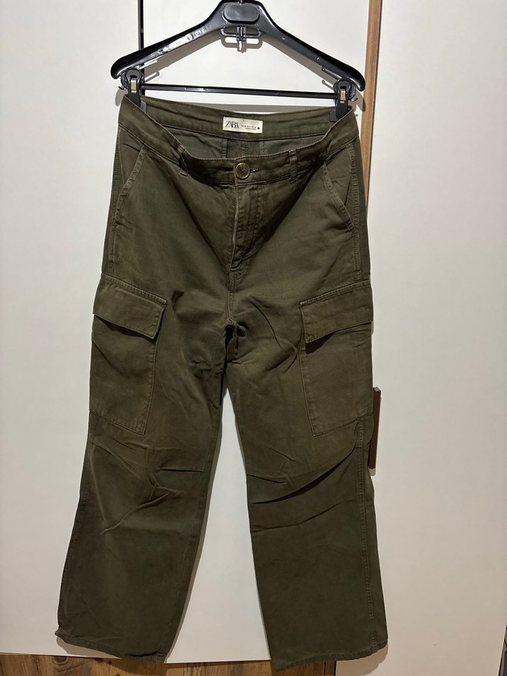 Koyu yeşil Kamuflaj Kemerli  Pantolon - Görsel 3