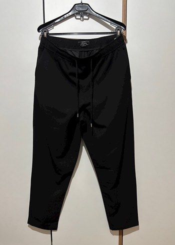 Siyah Kumaş Rahat Pantolon - Görsel 3