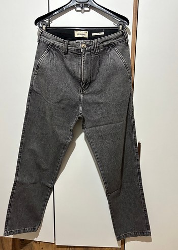 Wide leg gri jean - Görsel 2