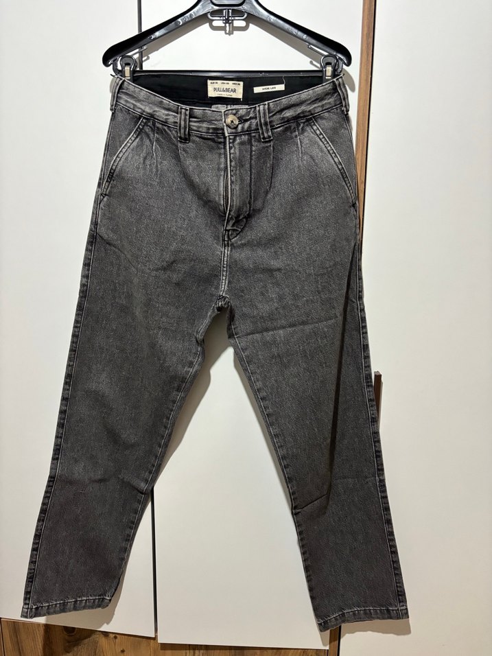 Wide leg gri jean - Görsel 2