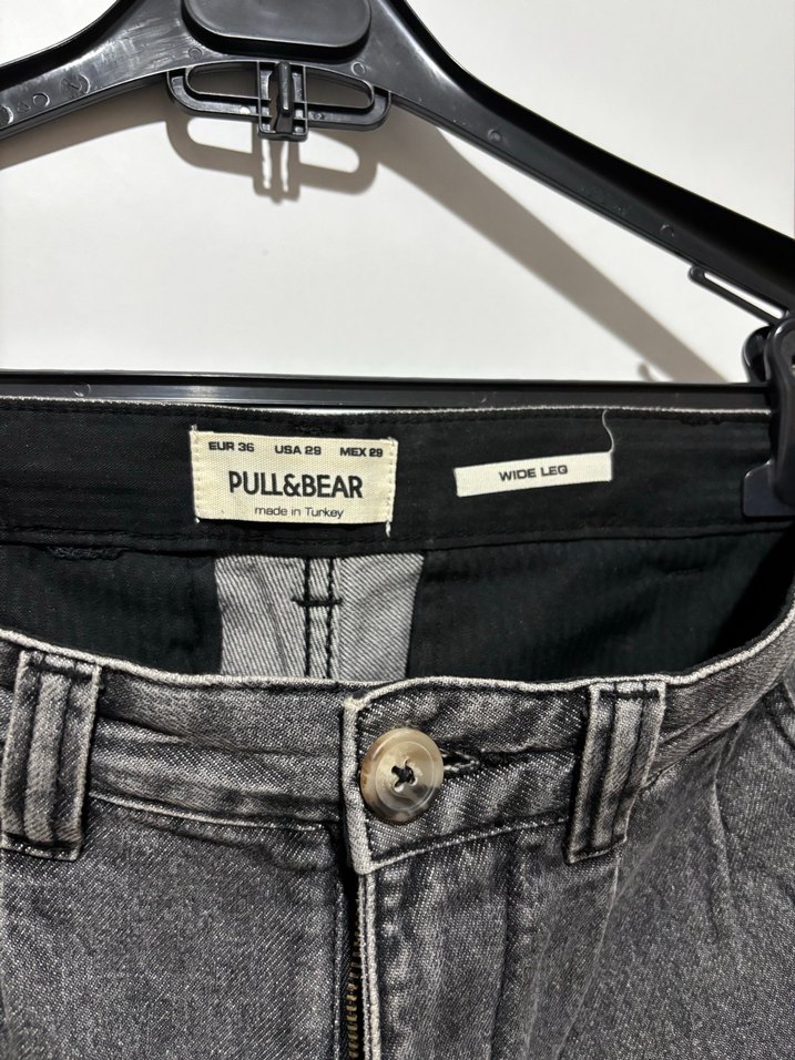 Wide leg gri jean - Görsel 5