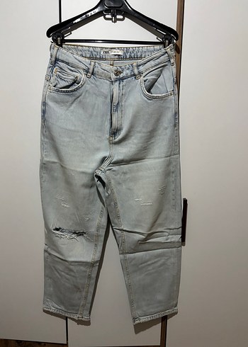 Kadın Gri Denim Midi Kot Pantolon - Görsel 3