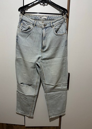 Kadın Gri Denim Midi Kot Pantolon - Görsel 2