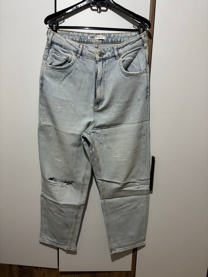 Kadın Gri Denim Midi Kot Pantolon - Görsel 2