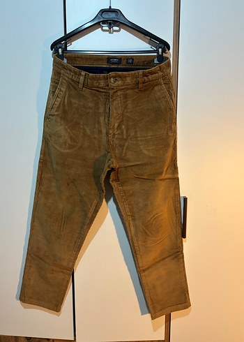 Kahverengi Süet Kemerli Erkek Pantolon - Görsel 2