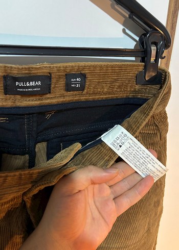 Kahverengi Süet Kemerli Erkek Pantolon - Görsel 5