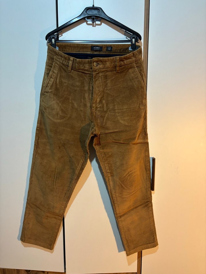 Kahverengi Süet Kemerli Erkek Pantolon - Görsel 2