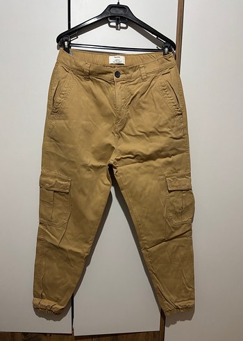 Sarı Bol Kesim Erkek Kargo Pantolon - Görsel 3