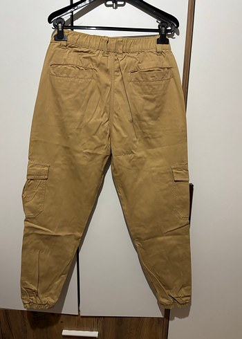 Sarı Bol Kesim Erkek Kargo Pantolon - Görsel 4