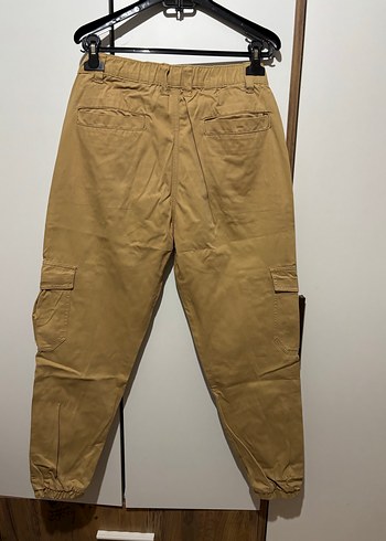 Sarı Bol Kesim Erkek Kargo Pantolon - Görsel 5