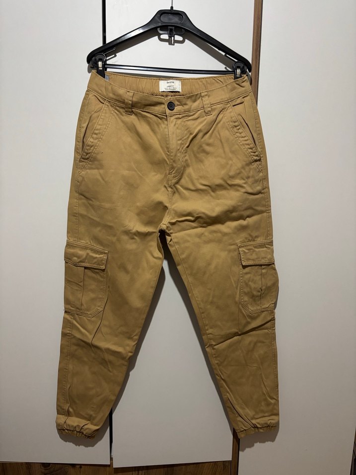 Sarı Bol Kesim Erkek Kargo Pantolon - Görsel 2