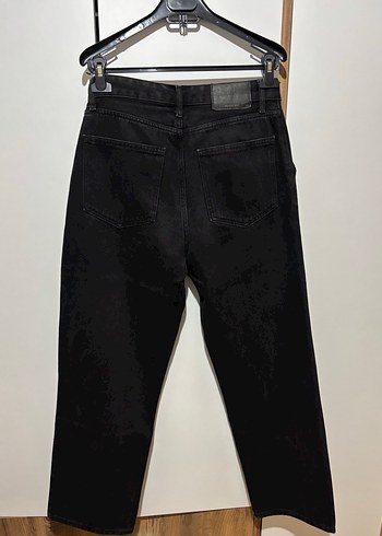 Siyah Salaş Kesim uzun Kot Pantolon - Görsel 6