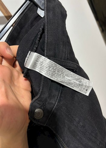 Siyah Salaş Kesim uzun Kot Pantolon - Görsel 5