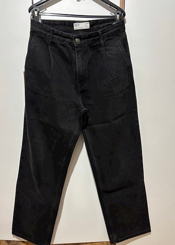 Siyah Salaş Kesim uzun Kot Pantolon - Görsel 3