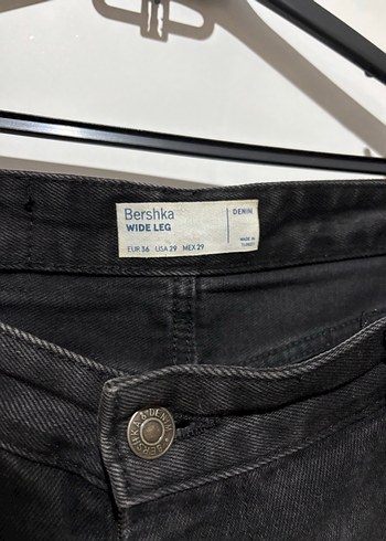 Siyah Salaş Kesim uzun Kot Pantolon - Görsel 4