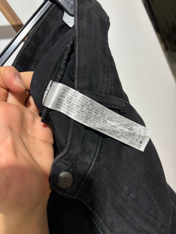 Siyah Salaş Kesim uzun Kot Pantolon - Görsel 5