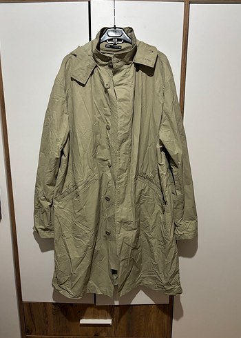 Bej Düğmeli Erkek Trençkot - Görsel 2