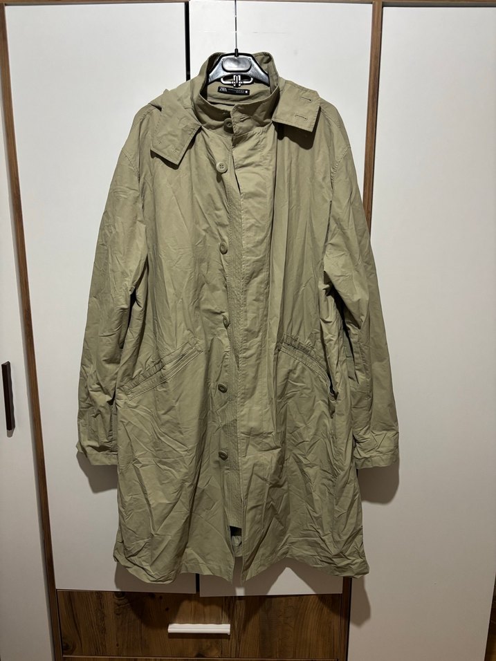 Bej Düğmeli Erkek Trençkot - Görsel 2