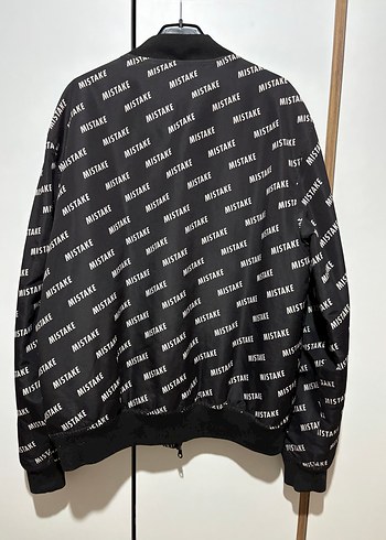 Siyah Baskılı Erkek Bomber Ceket - Görsel 6