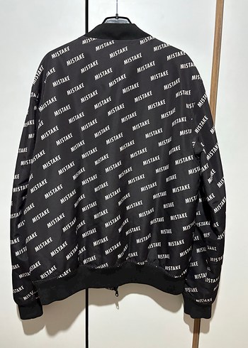 Siyah Baskılı Erkek Bomber Ceket - Görsel 7